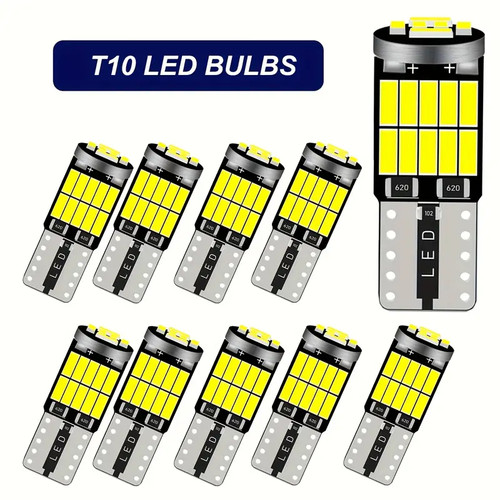 10x 501 t10 led bulbs - 10x, side